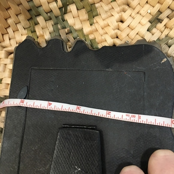 🎈🎈🎈Western horseshoe picture frame. Barb wire nails wood plank  rustic frame - Picture 8 of 9